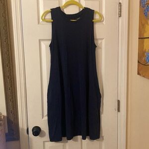 Navy Blue Tent-Style Dress (WITH POCKETS!!)
